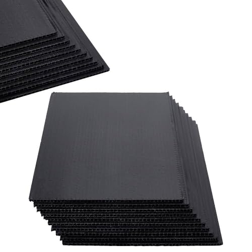 NBEADS 10 Stück Platten aus Wellpappe, 3mm Dicke Formbare Kunststoffplatten PP Kunststoff Hohlplatte Für Architekturmodelle Sandtisch Baumodell Materialbedarf, 15x25cm, Schwarz NBEADS 10 Stück Platten aus Wellpappe, 3mm Dicke Formbare Kunststoffplatten PP Kunststoff Hohlplatte Für Architekturmodelle Sandtisch Baumodell Materialbedarf, 15x25cm, Schwarz von nbeads