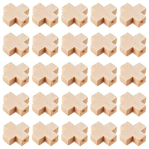 nbeads 100 Stück Holzkreuz anhänger, Unvollendete Holz Kreuz Charms Natürliche Holz-Kreuzperlen Für Ostern Party DIY Basteln Armband Halskette Schmuckherstellung, Bohrung: 2 mm von nbeads
