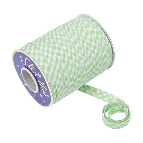 NBEADS 100 Yards Gingham Einfassband, 1.4cm Karo Geschenkband Kariertes Geschenkband Vichykaro Dekoband Polyester Kariertes Bänder für Paspelierungen Geschenkverpackungen, Hellgrün NBEADS 100 Yards Gingham Einfassband, 1.4cm Karo Geschenkband Kariertes Geschenkband Vichykaro Dekoband Polyester Kariertes Bänder für Paspelierungen Geschenkverpackungen, Hellgrün von nbeads