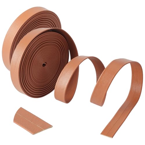 NBEADS 10m Lederriemen, 1,5 cm Breit Vollnarbenleder-Streifen Flaches Lederband Flache Lederriemen Leder Bänder für DIY Crafts Gürtel Armband Schmuck Machen, Kamel von nbeads