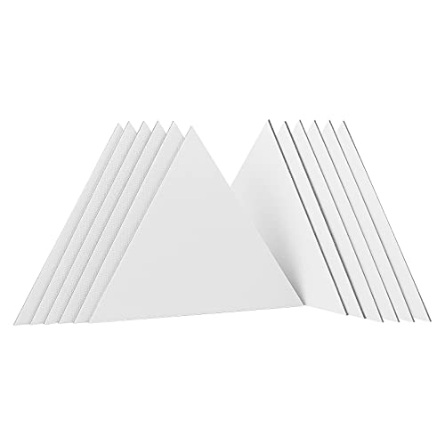 NBEADS 12 Stk. Triangle Leinwand Paneele, Bemalen Canvas Panels Leere Leinwand Zeichenbretter Für Studenten DIY Basteln Öl Acrylmalerei Künstler Hobby Maler Und Anfänger, 20x17 cm von nbeads