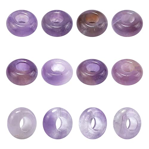 nbeads 12 Stück 12mm Amethyst Europäische Perlen, 5 mm Große Loch Stein Perlen Natürliche Edelstein Rondelle Spacer Perlen Dreadlock Perlen Lila Haarperlen Für Charm Armband Schmuckherstellung nbeads 12 Stück 12mm Amethyst Europäische Perlen, 5 mm Große Loch Stein Perlen Natürliche Edelstein Rondelle Spacer Perlen Dreadlock Perlen Lila Haarperlen Für Charm Armband Schmuckherstellung von nbeads
