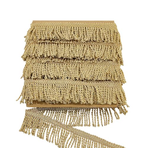 NBEADS 12 Yards Bullion Fransenborte, 5.5cm Breit Fransen Quaste Trim Polyester Dekorative Fransen Trim für Vorhang Box Sofa Handarbeiten Home Decor Supplies, Goldenrod NBEADS 12 Yards Bullion Fransenborte, 5.5cm Breit Fransen Quaste Trim Polyester Dekorative Fransen Trim für Vorhang Box Sofa Handarbeiten Home Decor Supplies, Goldenrod von nbeads