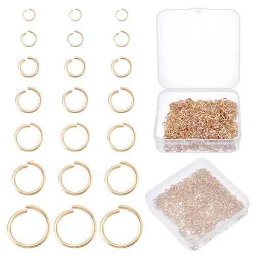 NBEADS 1200 Stück Offene Biegeringe Jump Ringe, 3/4/5/6/7/8/10mm Biegeringe Offener Ring Kettenringe Sprungring mit Ring O Ringe Für DIY Halsketten Armbänder Ohrringe Schmuckherstellung NBEADS 1200 Stück Offene Biegeringe Jump Ringe, 3/4/5/6/7/8/10mm Biegeringe Offener Ring Kettenringe Sprungring mit Ring O Ringe Für DIY Halsketten Armbänder Ohrringe Schmuckherstellung von nbeads
