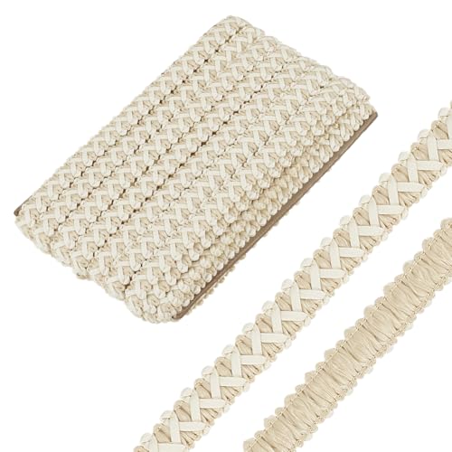 NBEADS 15 Yards Kunstleder-Zopfborte, 1.3cm Breit Weißes Gewebtes Zopfband Mit Fischgrätenmuster Flaches Zopfband Spitzenband Für Heimdekoration DIY Nähen Basteln NBEADS 15 Yards Kunstleder-Zopfborte, 1.3cm Breit Weißes Gewebtes Zopfband Mit Fischgrätenmuster Flaches Zopfband Spitzenband Für Heimdekoration DIY Nähen Basteln von nbeads