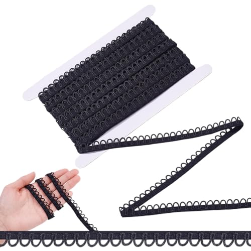 NBEADS 15 m Stretch Edge Trimming, 12 mm Breit Elastische Schleife zum Nähen Dessous Kleidung Embellishments für Kostüm Basteln Hochzeit Brautkleid Kissen Vorhang, Schwarz NBEADS 15 m Stretch Edge Trimming, 12 mm Breit Elastische Schleife zum Nähen Dessous Kleidung Embellishments für Kostüm Basteln Hochzeit Brautkleid Kissen Vorhang, Schwarz von nbeads