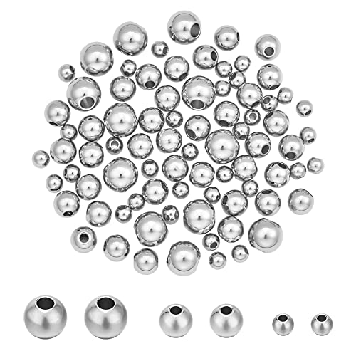 NBEADS 150 Stück 202 Edelstahlperlen, 4/6 / 8mm Metall Rondelle Perlen Spacer Perlen glatte lose Perlen für DIY Armband Halskette Ohrring Schmuckherstellung, Loch: 1.5/2/3mm NBEADS 150 Stück 202 Edelstahlperlen, 4/6 / 8mm Metall Rondelle Perlen Spacer Perlen glatte lose Perlen für DIY Armband Halskette Ohrring Schmuckherstellung, Loch: 1.5/2/3mm von nbeads
