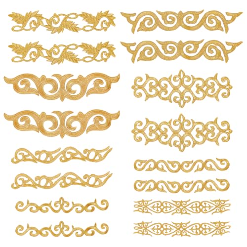 NBEADS 16 Stück 8 Stile Gold Spitze Blume Stickerei Patch, Ethnischer Stil Blumenapplikationen Aufbügeln/aufnähen Applique Patches Nähen Craft Dekoration für DIY Craft Kleidung Dekoration NBEADS 16 Stück 8 Stile Gold Spitze Blume Stickerei Patch, Ethnischer Stil Blumenapplikationen Aufbügeln/aufnähen Applique Patches Nähen Craft Dekoration für DIY Craft Kleidung Dekoration von nbeads