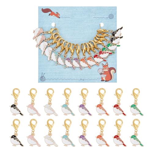 NBEADS 16 Stück Vogel Maschenmarkierer, Häkel-Maschenmarkierer Aus Legierung Verriegelbarer Maschenmarkierer Mit Karabinerverschluss Strick-Und Häkelzubehör Zum Markieren von Richtungsrichtlinien NBEADS 16 Stück Vogel Maschenmarkierer, Häkel-Maschenmarkierer Aus Legierung Verriegelbarer Maschenmarkierer Mit Karabinerverschluss Strick-Und Häkelzubehör Zum Markieren von Richtungsrichtlinien von nbeads