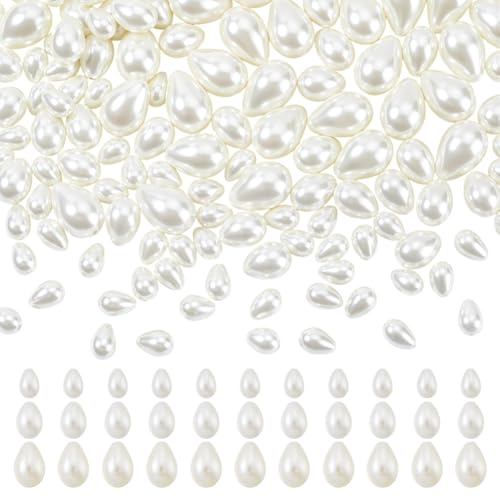 NBEADS 160 Stk. Glasperle Teardrop Perlen, 7-13x5-9mm Faux Perle mit Loch für Ohrringe Neklaces Schmuck DIY Crafts Making, Weizen NBEADS 160 Stk. Glasperle Teardrop Perlen, 7-13x5-9mm Faux Perle mit Loch für Ohrringe Neklaces Schmuck DIY Crafts Making, Weizen von nbeads