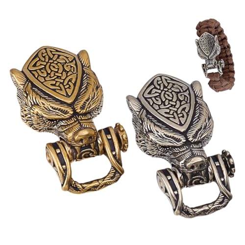 NBEADS 2 Stück 2 Farben Messing EDC-Perlen, Messing-Paracord-Schnallen, Fallschirmschnur, Metallanhänger für Schlüsselband, Schlüsselanhänger, Armband, 4,3 x 2,3 x 1,3 cm NBEADS 2 Stück 2 Farben Messing EDC-Perlen, Messing-Paracord-Schnallen, Fallschirmschnur, Metallanhänger für Schlüsselband, Schlüsselanhänger, Armband, 4,3 x 2,3 x 1,3 cm von nbeads