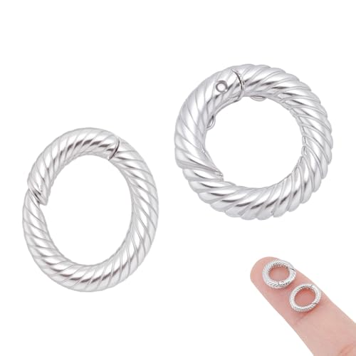NBEADS 2 Stück 2 Stile Silber 925 Biegeringe, Feder O Ringe Ovale Schmuckverschlüsse Halskettenvergrößerer Verkürzer Für Armbänder Fußkettchen Halsketten Schmuckherstellung NBEADS 2 Stück 2 Stile Silber 925 Biegeringe, Feder O Ringe Ovale Schmuckverschlüsse Halskettenvergrößerer Verkürzer Für Armbänder Fußkettchen Halsketten Schmuckherstellung von nbeads