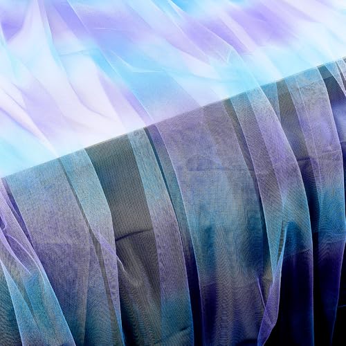 NBEADS 2 Yards Regenbogen Tüll-Mesh-Stoff, 1.5-1.6m Breit Bunte Nähen Basteln Polyester Regenbogen Tüll Stoff für Rock Nähen Hochzeit Geburtstag Derecoration, Flieder NBEADS 2 Yards Regenbogen Tüll-Mesh-Stoff, 1.5-1.6m Breit Bunte Nähen Basteln Polyester Regenbogen Tüll Stoff für Rock Nähen Hochzeit Geburtstag Derecoration, Flieder von nbeads