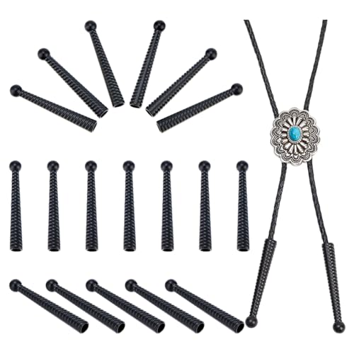 NBEADS 20 Stk. Bolo Krawatte Tipps, 5cm Lange Kordelenden Kappen Bolo Schnalle Ersatz Bolo Krawatte Endkappen für DIY Kunsthandwerk Kleidung Dekoration Design Machen, Schwarz NBEADS 20 Stk. Bolo Krawatte Tipps, 5cm Lange Kordelenden Kappen Bolo Schnalle Ersatz Bolo Krawatte Endkappen für DIY Kunsthandwerk Kleidung Dekoration Design Machen, Schwarz von nbeads