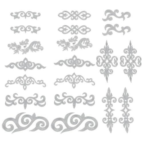 NBEADS 20 Stück 10 Stile Stickerei Spitze Blumen Patches, Silberne Polyester-Aufnäher Aufbügeln Filz-Applikationen Aufnäher Dekorative Kleidungsflicken Bastelzubehör Für Kleidung Jeans Jacken NBEADS 20 Stück 10 Stile Stickerei Spitze Blumen Patches, Silberne Polyester-Aufnäher Aufbügeln Filz-Applikationen Aufnäher Dekorative Kleidungsflicken Bastelzubehör Für Kleidung Jeans Jacken von nbeads