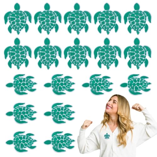 NBEADS 20 Stück Bügelflicken Mit Grüner Meeresschildkröte, Schildkröte Patch Aufnäher Applikation zum Aufbügeln Bügelbild Für Selbstgemachte Kleidung Jeans Jacken Rucksäcke, 6.5×7.6cm NBEADS 20 Stück Bügelflicken Mit Grüner Meeresschildkröte, Schildkröte Patch Aufnäher Applikation zum Aufbügeln Bügelbild Für Selbstgemachte Kleidung Jeans Jacken Rucksäcke, 6.5×7.6cm von nbeads