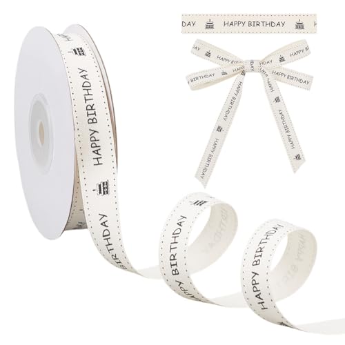 NBEADS 20 Yards Happy Birthday Farbband, 1.5cm Breit Baumwoll-Fischgrätband Band Geburtstag Gedruckt Baumwolle Band für Geschenk Verpackung Bowknot Geburtstag Weihnachten Dekoration NBEADS 20 Yards Happy Birthday Farbband, 1.5cm Breit Baumwoll-Fischgrätband Band Geburtstag Gedruckt Baumwolle Band für Geschenk Verpackung Bowknot Geburtstag Weihnachten Dekoration von nbeads