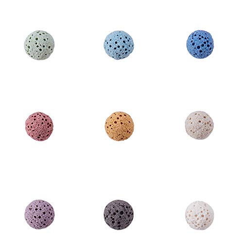 NBEADS 200 Stück Lava Stein Perlen 8-9mm lavastein perlen ohne Loch Bunte Chakra Perlen für ätherisches Öl und Schmuckherstellung NBEADS 200 Stück Lava Stein Perlen 8-9mm lavastein perlen ohne Loch Bunte Chakra Perlen für ätherisches Öl und Schmuckherstellung von nbeads
