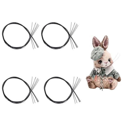 NBEADS 24 Stk. Tier-Schnurrhaare, 15cm Lange Schwarze Simulierte Tierschnurrhaare Nylon Craft Tier Bärte Fursuit Schnurrhaare für DIY Herstellung von nbeads