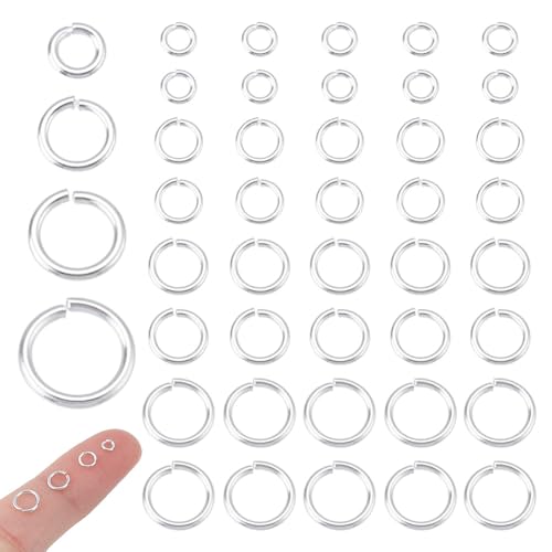 NBEADS 240 Stück 4 Größen 925 offene Biegeringe Aus Sterlingsilber, 3/4/5/6mm Schmuckverbinder Ring Kreisverschluss Schmuckreparatur Sets In Verschiedenen Größen Für Bastelarbeiten NBEADS 240 Stück 4 Größen 925 offene Biegeringe Aus Sterlingsilber, 3/4/5/6mm Schmuckverbinder Ring Kreisverschluss Schmuckreparatur Sets In Verschiedenen Größen Für Bastelarbeiten von nbeads