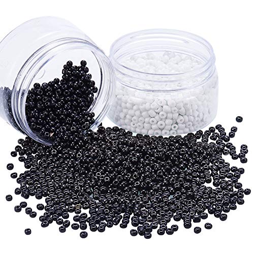NBEADS 2400 Stück 2 Farben runde Glasperlen 4 mm runde lose Perlen Pony Perlen für DIY Handwerk Armband Halskette Schmuckherstellung NBEADS 2400 Stück 2 Farben runde Glasperlen 4 mm runde lose Perlen Pony Perlen für DIY Handwerk Armband Halskette Schmuckherstellung von nbeads
