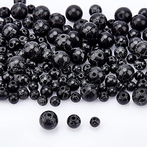nbeads 3 Stränge Ca. 205 Stück Schwarze Synthetische Türkisperlen, 4mm/6mm/8mm Türkis Lose Perlen Stränge Edelstein Stein Perlen Charms Für Halskette Armband Schmuckherstellung nbeads 3 Stränge Ca. 205 Stück Schwarze Synthetische Türkisperlen, 4mm/6mm/8mm Türkis Lose Perlen Stränge Edelstein Stein Perlen Charms Für Halskette Armband Schmuckherstellung von nbeads