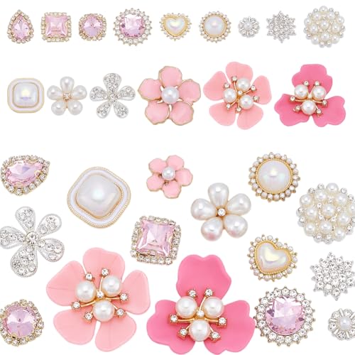 NBEADS 30 Stück 15 Stile Harz Strass Cabochons, Flache Rückseite Kunstperle Strass Verzierungen Knopf Für Hochzeitsstrauß Schmuckherstellung DIY Handwerk NBEADS 30 Stück 15 Stile Harz Strass Cabochons, Flache Rückseite Kunstperle Strass Verzierungen Knopf Für Hochzeitsstrauß Schmuckherstellung DIY Handwerk von nbeads