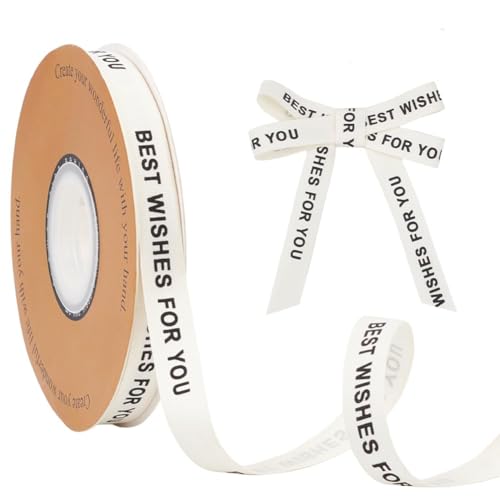 NBEADS 30 Yards Baumwollband Mit Fischgrätenmuster, 13mm BEST WISHES FOR YOU Bänder Mit Wortdruck Zum Verpacken von Geschenken Schleifen Basteln von Geburtstag Und Weihnachtsdekorationen NBEADS 30 Yards Baumwollband Mit Fischgrätenmuster, 13mm BEST WISHES FOR YOU Bänder Mit Wortdruck Zum Verpacken von Geschenken Schleifen Basteln von Geburtstag Und Weihnachtsdekorationen von nbeads