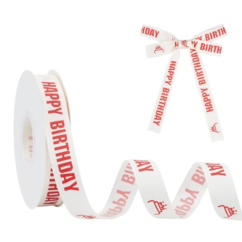 NBEADS 35 Yard Wort Bedrucktes Geschenkband, 2cm Breit HAPPY BIRTHDAY Bänder Bastelband Polyester Satinband für Geschenkverpackungen Geburtstag Hochzeit Blumenstrauß NBEADS 35 Yard Wort Bedrucktes Geschenkband, 2cm Breit HAPPY BIRTHDAY Bänder Bastelband Polyester Satinband für Geschenkverpackungen Geburtstag Hochzeit Blumenstrauß von nbeads