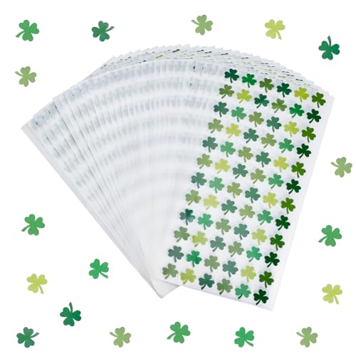 NBEADS 3600 Stück Grüne Kleeblatt-Aufkleber, Grüne Aufkleber Selbstklebende Kleeblatt-Aufkleber für Festival Party Favor Supplies Craft Decor, 50 Bögen NBEADS 3600 Stück Grüne Kleeblatt-Aufkleber, Grüne Aufkleber Selbstklebende Kleeblatt-Aufkleber für Festival Party Favor Supplies Craft Decor, 50 Bögen von nbeads