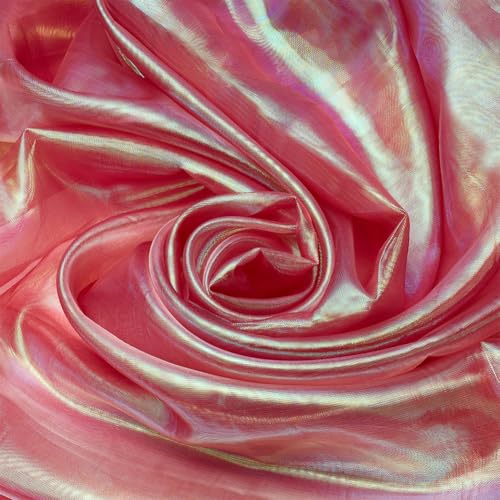 NBEADS 3m Gradient Organza Spitzenstoff, Schillerner Stoff Magischer Spitzenstoff Holographischer Stoff für Hochzeitskleid Vorhang Hintergrund DIY Supplies Decor, 1.5m Breit, Hellviolettes Rot NBEADS 3m Gradient Organza Spitzenstoff, Schillerner Stoff Magischer Spitzenstoff Holographischer Stoff für Hochzeitskleid Vorhang Hintergrund DIY Supplies Decor, 1.5m Breit, Hellviolettes Rot von nbeads