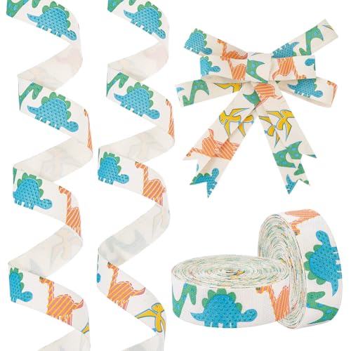 NBEADS 4 Rollen 18m Baumwollband mit Dinosaurier-Muster, 15mm Tierisches Baumwollband Bedruckt für Home Geschenkverpackungen DIY Handwerk Zubehör NBEADS 4 Rollen 18m Baumwollband mit Dinosaurier-Muster, 15mm Tierisches Baumwollband Bedruckt für Home Geschenkverpackungen DIY Handwerk Zubehör von nbeads