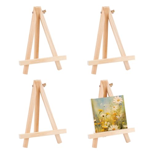 NBEADS 4 Stück 20 cm Holzstaffeleien, Faltbare Dreieckige Holzstaffelei Tischstaffeleien Zum Ausstellen von Gemälden A-Förmiger Staffeleiständer Zum Malen Für Kunst Und Handwerk NBEADS 4 Stück 20 cm Holzstaffeleien, Faltbare Dreieckige Holzstaffelei Tischstaffeleien Zum Ausstellen von Gemälden A-Förmiger Staffeleiständer Zum Malen Für Kunst Und Handwerk von nbeads