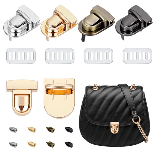 NBEADS 4 Taschen in 4 Farben mit Steckverschluss, federbelasteter Metallverschluss für Boxen, Ledertaschen, Etui, Geldbörse, Rucksack, 3,2 x 2,4 x 1,2 cm NBEADS 4 Taschen in 4 Farben mit Steckverschluss, federbelasteter Metallverschluss für Boxen, Ledertaschen, Etui, Geldbörse, Rucksack, 3,2 x 2,4 x 1,2 cm von nbeads