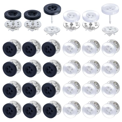 NBEADS 40 Stück 2 Farben Hemdknöpfe Ohne Nähen 12.5x11.5mm /0.49x0.45 Zoll 4 Loch Wiederverwendbar Und Abnehmbar Für Kleidung Ohne Naht Knöpfe Für Kleidung Bluse Kleid Pullover Schal Gemischte Farbe NBEADS 40 Stück 2 Farben Hemdknöpfe Ohne Nähen 12.5x11.5mm /0.49x0.45 Zoll 4 Loch Wiederverwendbar Und Abnehmbar Für Kleidung Ohne Naht Knöpfe Für Kleidung Bluse Kleid Pullover Schal Gemischte Farbe von nbeads