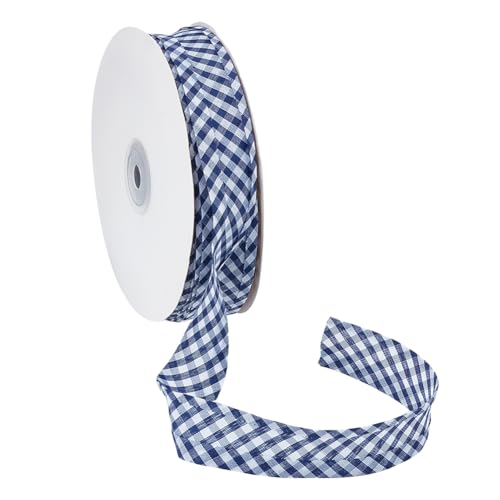 NBEADS 40 Yards Blau kariertes Farbband, Doppelt Gefaltetes Einfassband 2cm Gingham Einfassband Blaues Gingham-Muster Einfassband zum Nähen Säumen Paspelieren Quilten NBEADS 40 Yards Blau kariertes Farbband, Doppelt Gefaltetes Einfassband 2cm Gingham Einfassband Blaues Gingham-Muster Einfassband zum Nähen Säumen Paspelieren Quilten von nbeads