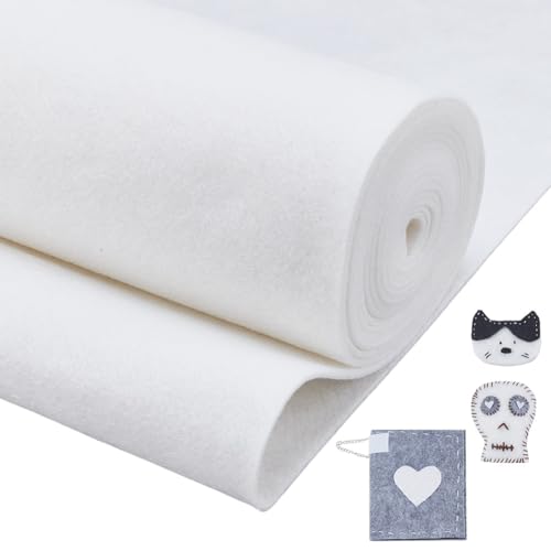 NBEADS 4m Filz Stoff, 30x0.3cm Deko Filzmatte DIY Aufbewahrungstasche Patchwork Nähen Filz für Schutz von Hartholzböden, Weiß NBEADS 4m Filz Stoff, 30x0.3cm Deko Filzmatte DIY Aufbewahrungstasche Patchwork Nähen Filz für Schutz von Hartholzböden, Weiß von nbeads