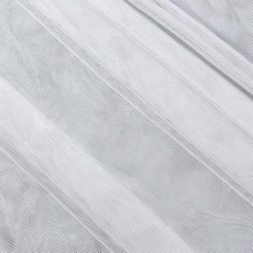 NBEADS 5,5 Meter Polyester-Netzstoff, 160 cm breit, Tüllstoff, weiß, atmungsaktives Netzmaterial für Bekleidungsfutter, Sportbekleidung, DIY Handwerk und Kostümdesign von nbeads