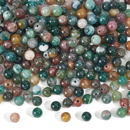 NBEADS Ca. 210 Stück Natürliche Indische Achatperlen, 4mm Glatte Runde Steinperlen Lose Edelsteinperlen Abstandshalter Für DIY-Handwerk Halskette Armband Schmuckherstellung NBEADS Ca. 210 Stück Natürliche Indische Achatperlen, 4mm Glatte Runde Steinperlen Lose Edelsteinperlen Abstandshalter Für DIY-Handwerk Halskette Armband Schmuckherstellung von nbeads