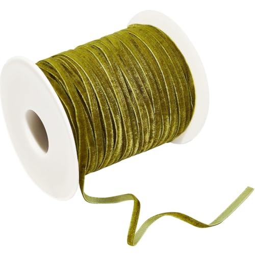 NBEADS 50 Yards Einseitiges Samtband, 3 mm Breites, Dunkelgrünes Satinband, Polyester-Samtband Für Choker, Hochzeitsgeschenk, Haarschleifen, Heim-Weihnachtsdekoration NBEADS 50 Yards Einseitiges Samtband, 3 mm Breites, Dunkelgrünes Satinband, Polyester-Samtband Für Choker, Hochzeitsgeschenk, Haarschleifen, Heim-Weihnachtsdekoration von nbeads