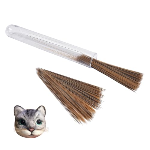 NBEADS 500 Stück Tier-Schnurrhaare, 5cm Lange Kamel Simulierte Tier Schnurrhaare Kunststoff Handwerk Tier Bärte Für Katze Maus Kaninchen Nadelfilz von nbeads