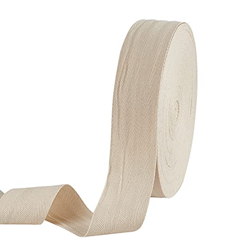 NBEADS 50m/Roll Baumwolle gurtband, Cotton Tape Bänder, Fischgräten-Baumwoll-Webbings, 5 cm Breite Flache schnüre Für Wohnkultur, Geschenke Einpacken, DIY Basteln Nähen, Antik Weiß von nbeads