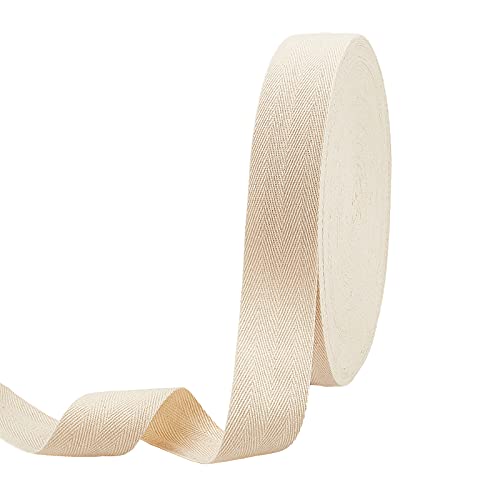 NBEADS 50m/Roll Baumwolle gurtband, Cotton Tape Bänder Fischgräten Webbings 4 cm Breite Flache schnüre Aus Baumwolle Für Wohnkultur, Geschenke Einpacken, DIY Basteln Nähen, Antik Weiß von nbeads