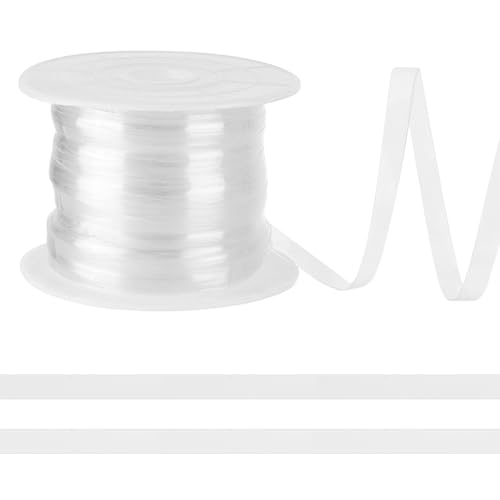 NBEADS 50m Transparentes BH-Band, 5mm Durchsichtiges Gummiband Dehnbare Bänder Verstellbare BH-Träger Kabel Für DIY Nähen Schulter-BH-Kleidung von nbeads