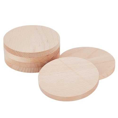 NBEADS 6 Stk. Unfertige Holzkreise, 10cm Holz-Scheiben Runde Hölzerne Ausschnitte Hölzerne Scheibe Kreise für DIY Holz Handwerk Malerei Hochzeit Home Decoration, 1cm Dick NBEADS 6 Stk. Unfertige Holzkreise, 10cm Holz-Scheiben Runde Hölzerne Ausschnitte Hölzerne Scheibe Kreise für DIY Holz Handwerk Malerei Hochzeit Home Decoration, 1cm Dick von nbeads
