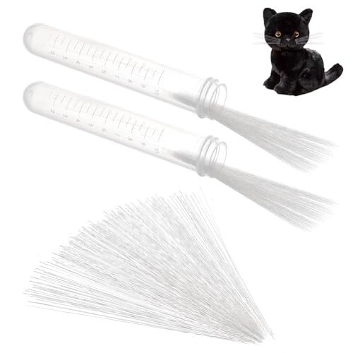 NBEADS 600 Stück Tier-Schnurrhaare, 7.1cm Lange Weiße Simulierte Tierschnurrhaare Aus Kunststoff Zum Basteln von Tierbärten Für Katzen Maus Kaninchen Nadelfilz von nbeads