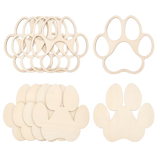 NBEADS 8 Stück 2 Stile Print Paw Unfertige Holzstücke, 14.6x14.9x0.3cm Hund Pfote Druck hölzerne Ornament Holzausschnitte für DIY Kunsthandwerk Gemälde, Burlywood NBEADS 8 Stück 2 Stile Print Paw Unfertige Holzstücke, 14.6x14.9x0.3cm Hund Pfote Druck hölzerne Ornament Holzausschnitte für DIY Kunsthandwerk Gemälde, Burlywood von nbeads