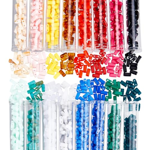 NBEADS 800 Stück 16 Farben Acryl Tila Perlen, 5.2x2.3mm Acryl Rocailles 2 Loch Tila Perlen Undurchsichtige Mini Abstandshalter Perlen Für Schmuckdesign Halskette Armband Ohrringe NBEADS 800 Stück 16 Farben Acryl Tila Perlen, 5.2x2.3mm Acryl Rocailles 2 Loch Tila Perlen Undurchsichtige Mini Abstandshalter Perlen Für Schmuckdesign Halskette Armband Ohrringe von nbeads