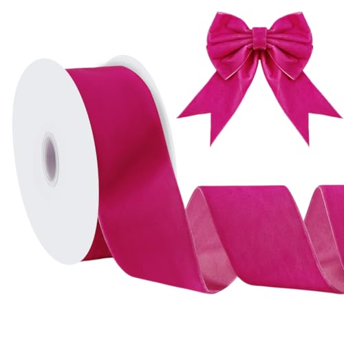 NBEADS 9.14m Einseitiges Samtband, 52mm Samt Spandex Dekorstreifen Dekor Vintage Satinband Für Die Herstellung von Schleifen Geschenkverpackungen Partys, Medium Violett Rot NBEADS 9.14m Einseitiges Samtband, 52mm Samt Spandex Dekorstreifen Dekor Vintage Satinband Für Die Herstellung von Schleifen Geschenkverpackungen Partys, Medium Violett Rot von nbeads