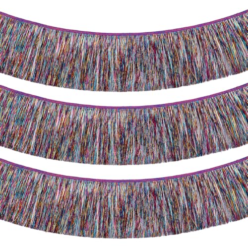 NBEADS 9.14m Lametta Fransen, 15.5cm Breite Lametta Girlande Tanzkostüm Fransenbesatz Glänzend Für Geburtstag Abschlussfeier Hochzeit Stoffdekoration, Farbig NBEADS 9.14m Lametta Fransen, 15.5cm Breite Lametta Girlande Tanzkostüm Fransenbesatz Glänzend Für Geburtstag Abschlussfeier Hochzeit Stoffdekoration, Farbig von nbeads